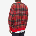 Undercover Men's Cardigan in Red Check