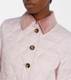 Burberry Corduroy-trimmed quilted jacket