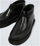 Sacai x Clarks Hybrid Wallabee leather boots