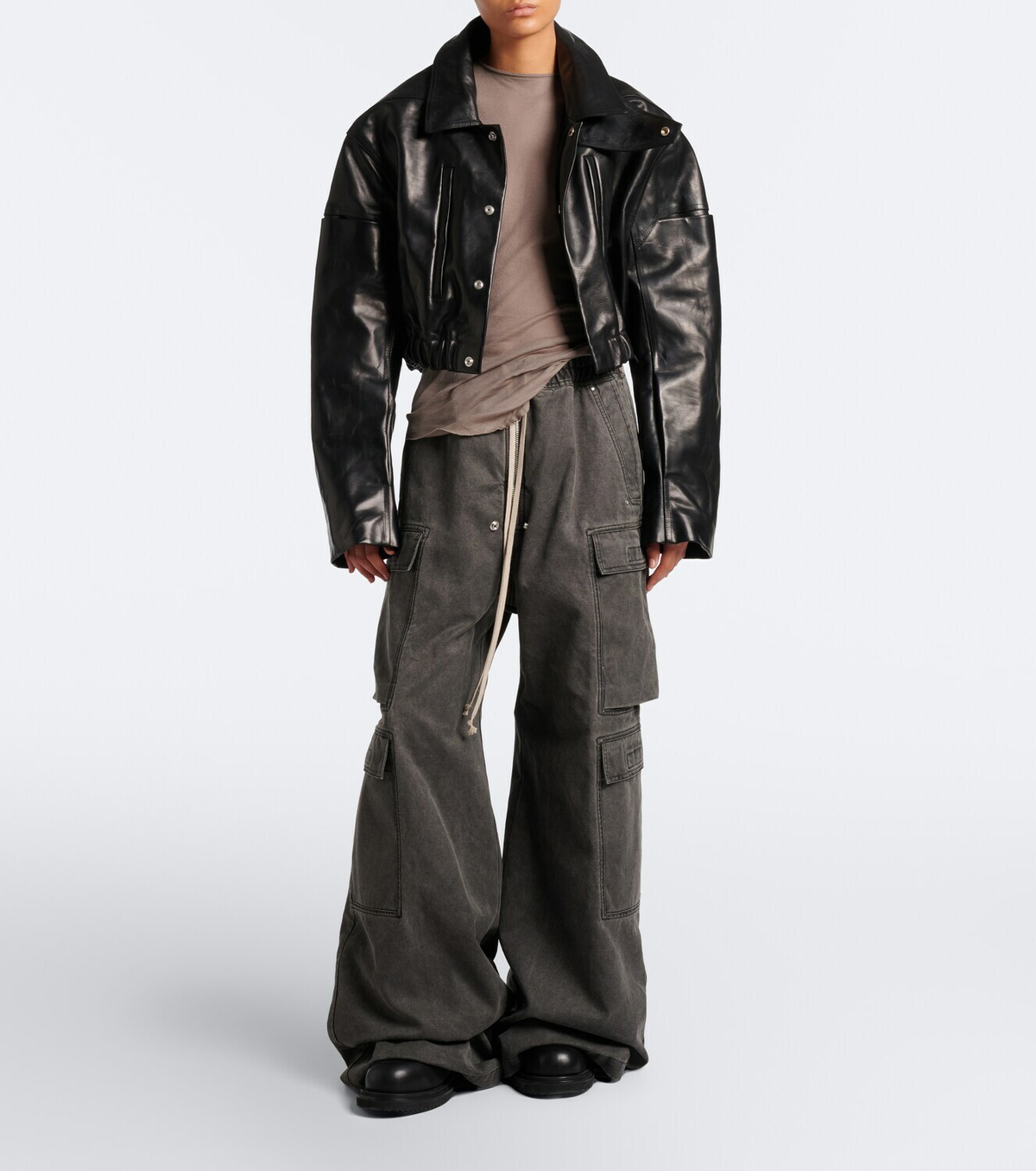 Rick Owens Cropped leather jacket
