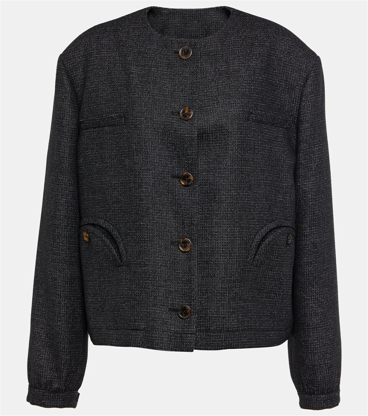 Blazé Milano Gliss Bolero wool and cotton-blend jacket