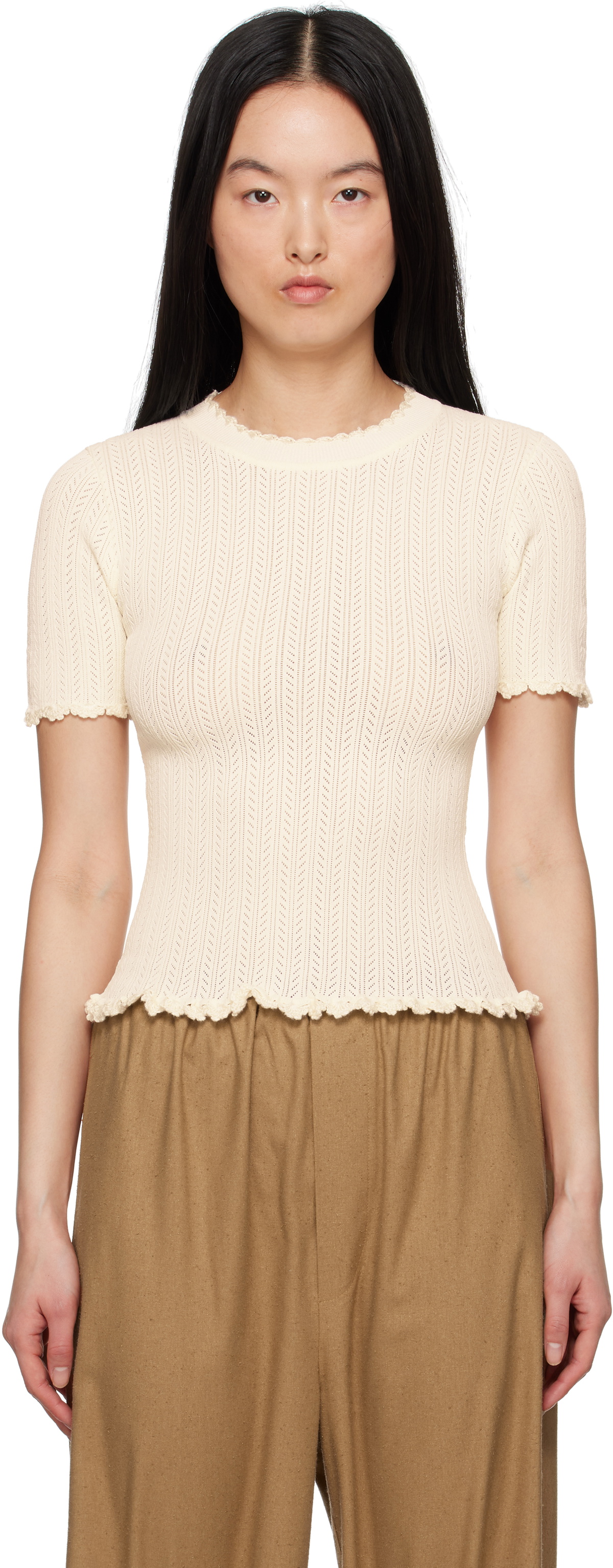 SEA NY Beige Abbie T-shirt