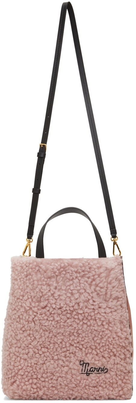 Museo Soft Mini Bag in bright pink shearling