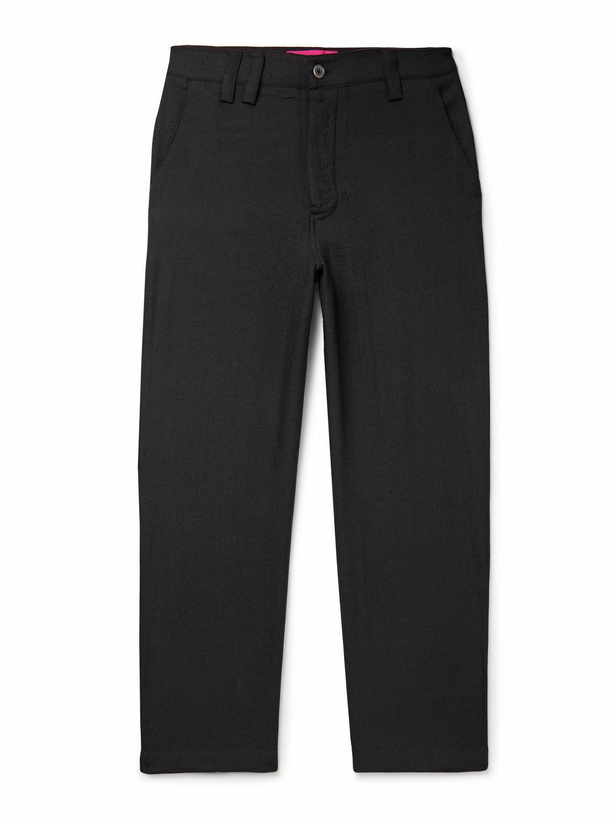 Photo: The Elder Statesman - Norm Straight-Leg Wool and Cashmere-Blend Twill Trousers - Black