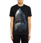 Givenchy - Cuban-Fit Shark-Print Cotton-Jersey T-Shirt - Men - Black