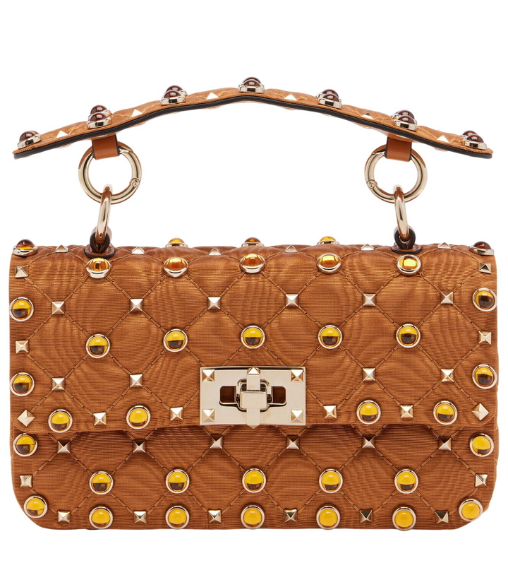 Photo: Valentino Garavani Rockstud Spike Small moiré shoulder bag