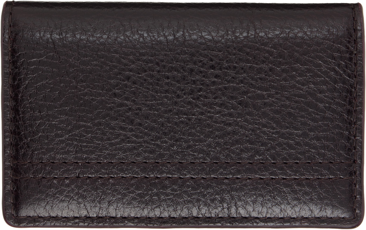 LEMAIRE Brown Gear Pocket Organizer Card Holder