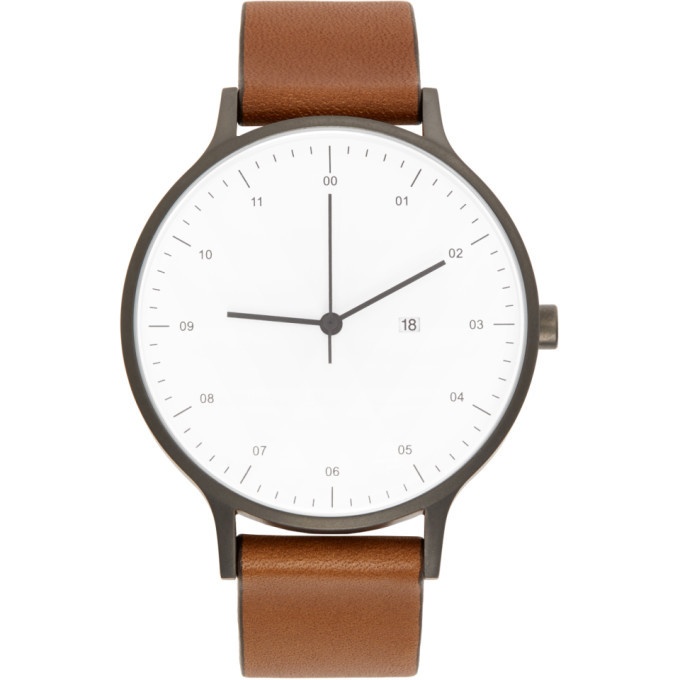 Photo: Instrmnt Gunmetal and Tan Leather Everyday Watch