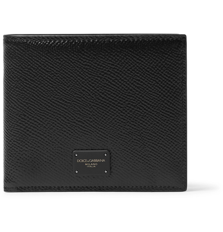 Photo: Dolce & Gabbana - Logo-Appliquéd Full-Grain Leather Billfold Wallet - Black