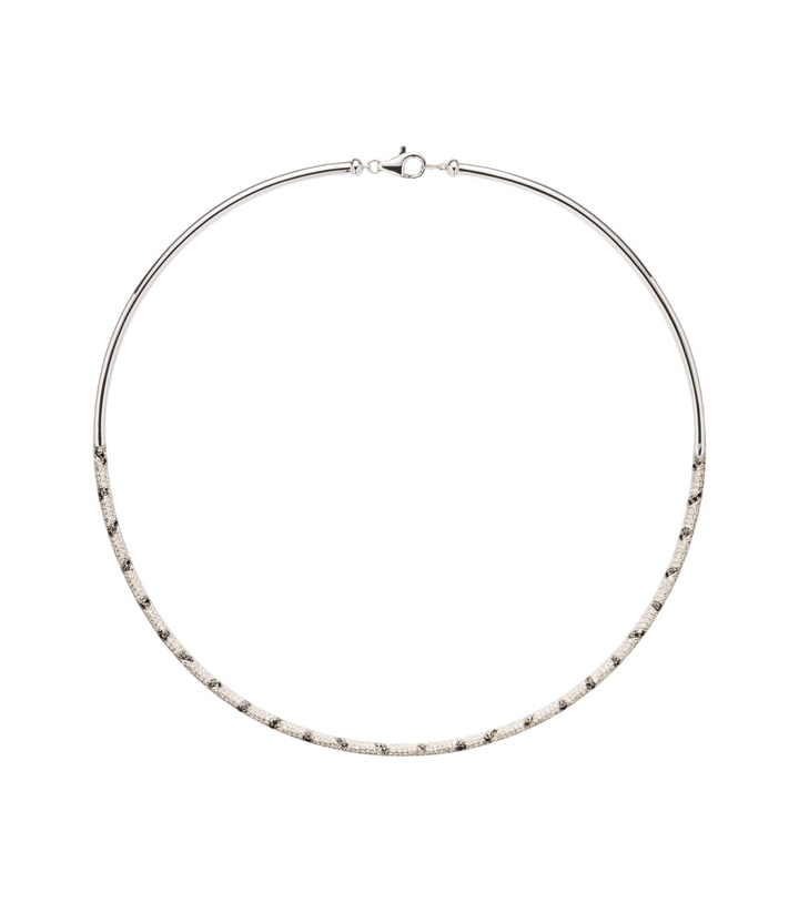 Photo: Yvonne Léon Torque Zèbre 9kt white gold necklace with diamonds