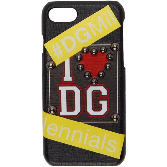 Photo: Dolce and Gabbana Black I <3 DG iPhone 7 Case