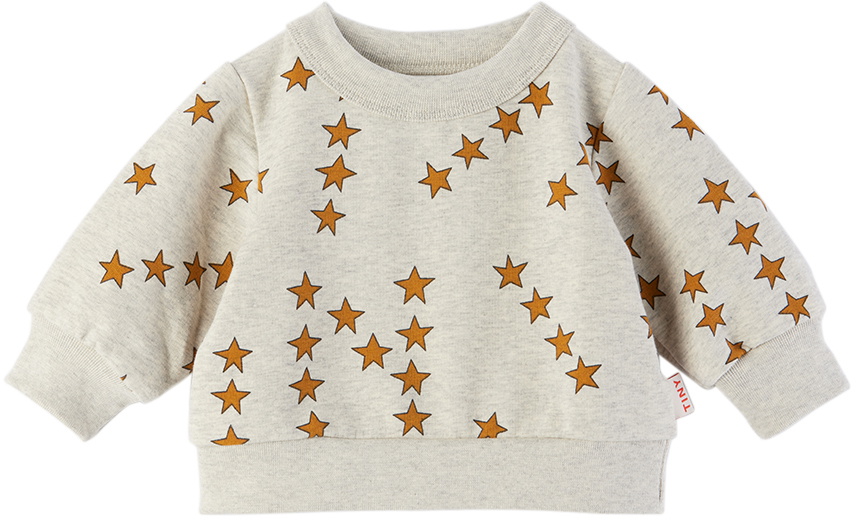 TINYCOTTONS TINY STARS SWEATSHIRT light grey heather