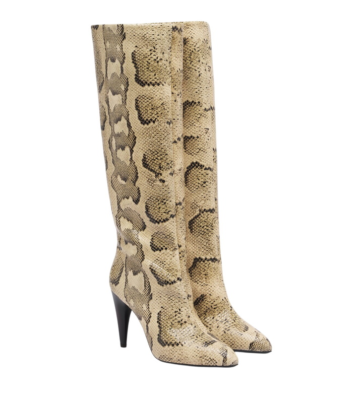 Photo: Isabel Marant Jany snake-effect leather knee-high boots
