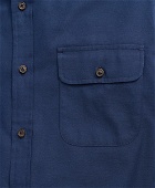 Brooks Brothers Men's Regent Regular-Fit Sport Shirt, Brushed Cotton Cashmere Twill Button Down Collar | Navy