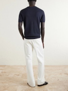 Altea - Linen and Cotton-Blend T-Shirt - Blue