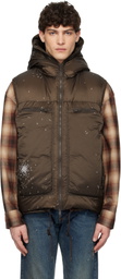 UNDERCOVER Brown Quilted Down Vest