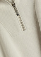Paige Orion 1/4 zip Cotton-blend Sweatshirt Ecru