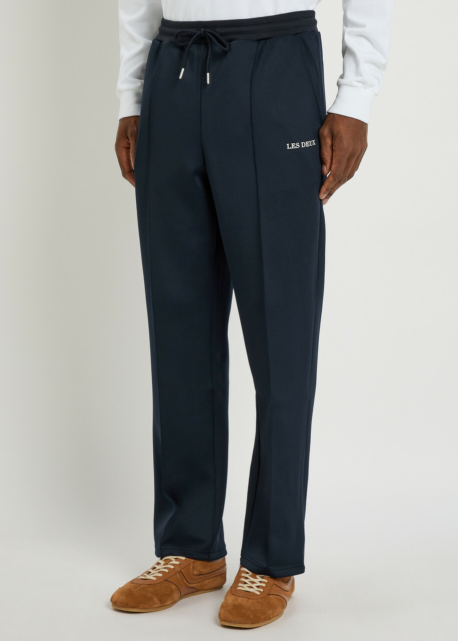 Les Deux Ballier Pintuck Jersey Track Pants Navy