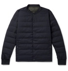 Incotex - Nanamica Reversible Checked Shell and Wool-Blend Quilted Down Jacket - Blue