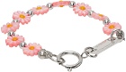 IN GOLD WE TRUST PARIS SSENSE Exclusive Pink & White Flower Bracelet