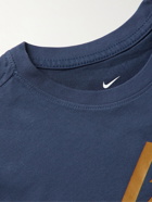 Nike Running - Trail Logo-Print Dri-FIT Cotton-Blend Jersey T-Shirt - Blue