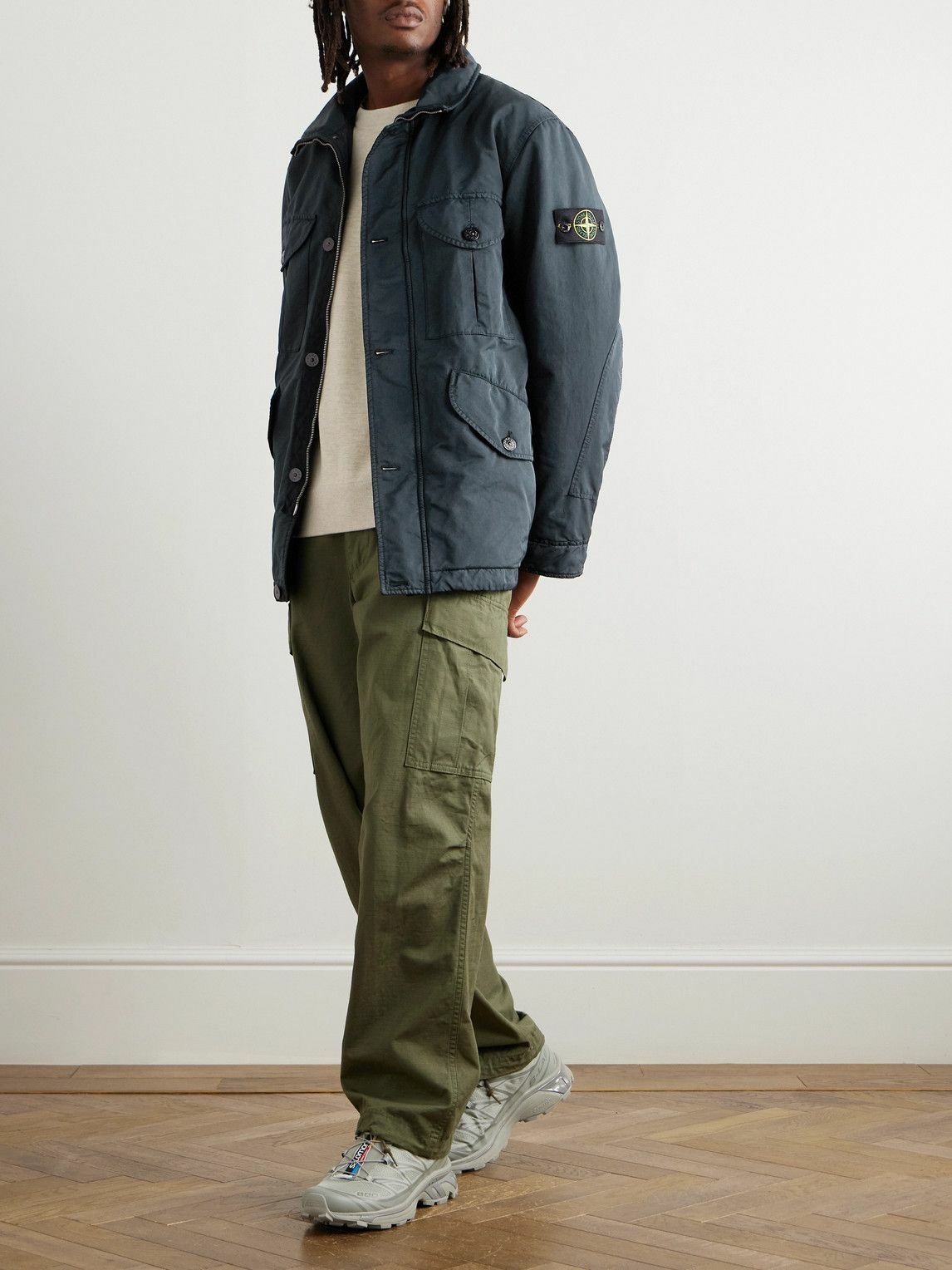 Stone  ストーンアイランド DAVID-TC ジャケット Stone Island - Logo-Appliquéd Padded David-TC Field Jacket