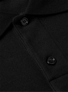 Burberry - Cotton-Piqué Polo Shirt - Black