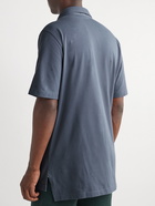 Sid Mashburn - Cotton-Piqué Polo Shirt - Blue