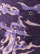 Acne Studios - Brimmo Logo-Embroidered Camouflage-Print Cotton-Ripstop Bucket Hat - Purple