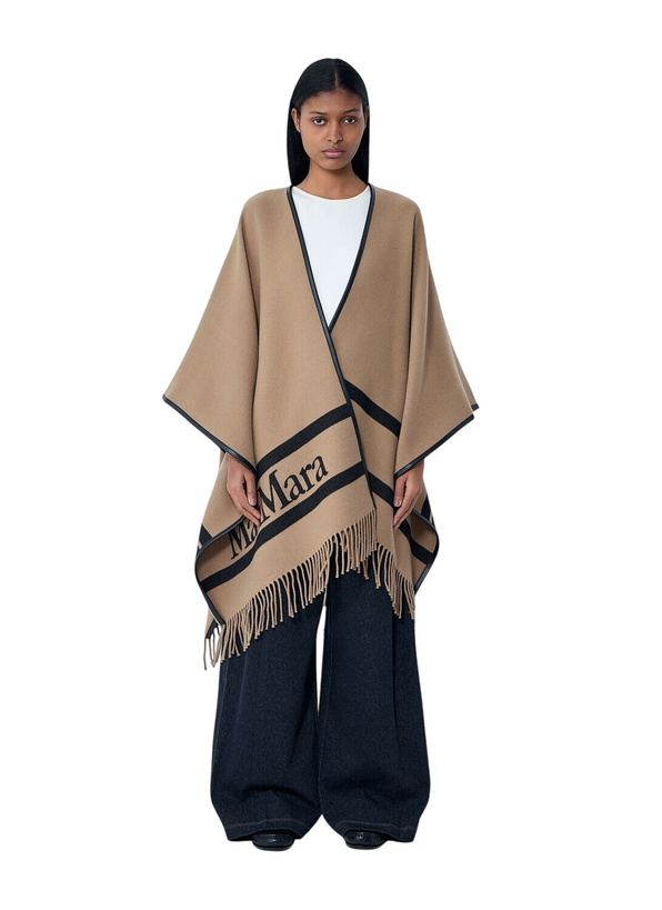 Photo: Max Mara Logo Motif Poncho