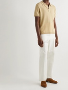 Brioni - Ribbed Cotton, Linen and Cashmere-Blend Polo Shirt - Neutrals