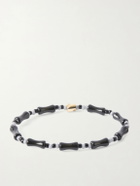 Luis Morais - 14-Karat Gold, Agate and Glass Beaded Bracelet