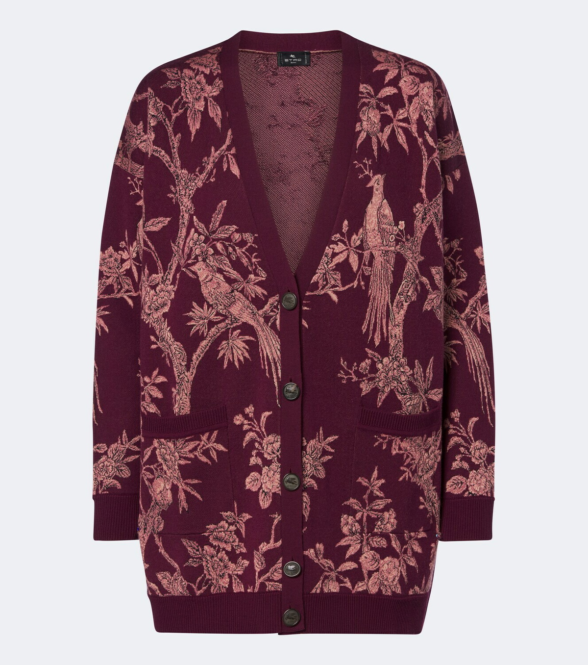 Etro Floral jacquard wool-blend cardigan