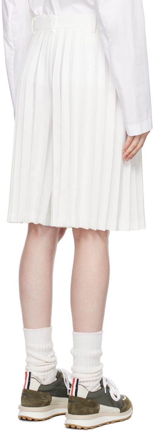 Comme des Garçons Homme Plus White Pleated Shorts
