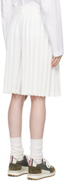 Comme des Garçons Homme Plus White Pleated Shorts