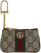 Gucci Beige & Brown Ophidia Key Case