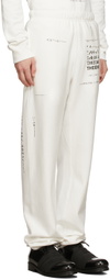 TAKAHIROMIYASHITA TheSoloist. White Geometric Morse Code Sweatpants
