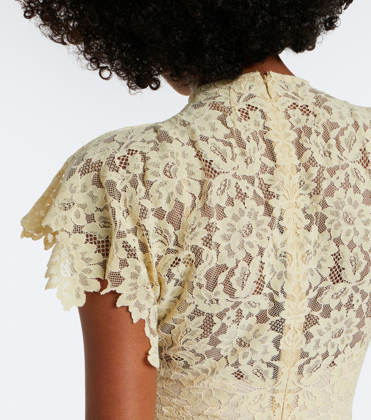 De La Vali Laia cutout cotton-blend lace maxi dress