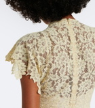 De La Vali Laia cutout cotton-blend lace maxi dress