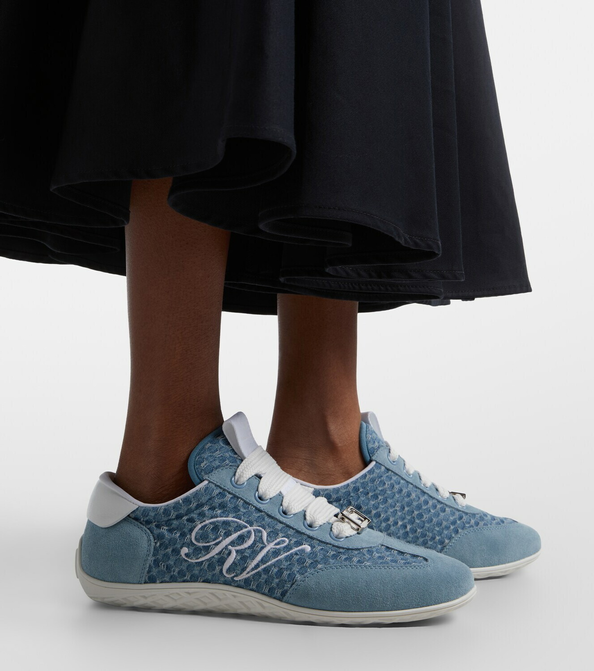 Roger Vivier Viv' suede-trimmed sneakers