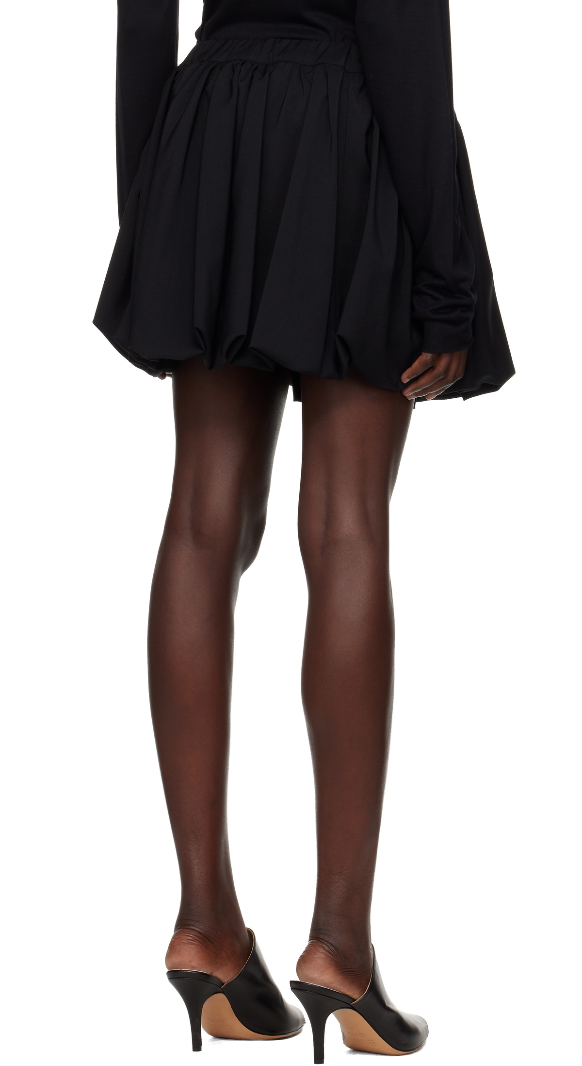 AARON ESH Black Puffball Miniskirt