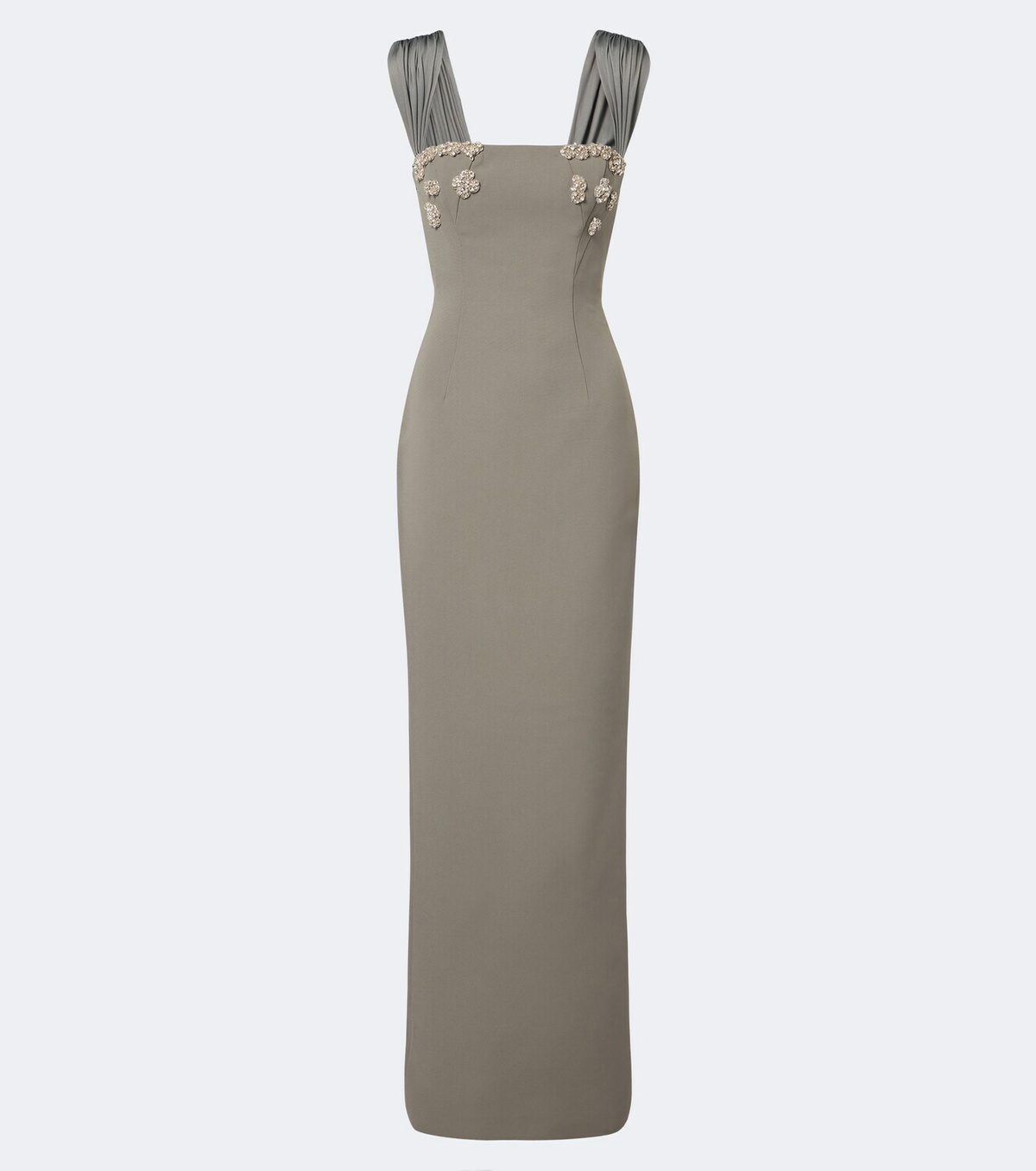 Rachel Gilbert Malia embellished crêpe corset gown