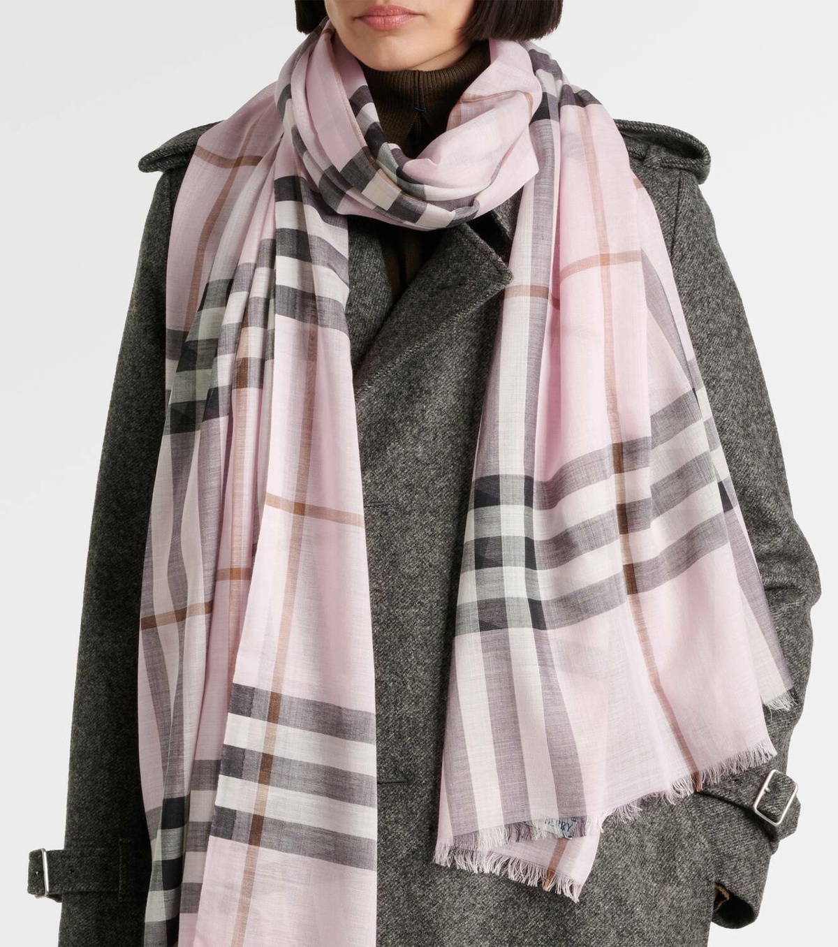 Burberry Burberry Check wool and silk scarf