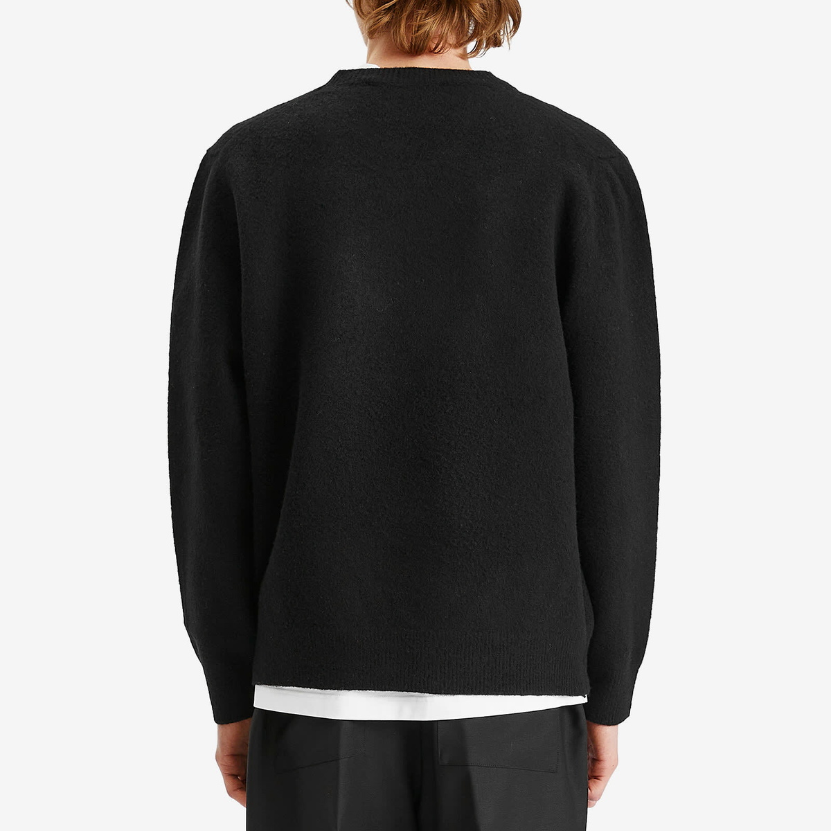 Róhe Men's Boiled Wool Jumper in Black