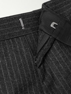 TOM FORD - Slim-Fit Tapered Pinstriped Wool-Flannel Suit Trousers - Gray