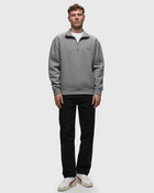 Maison Kitsune Bold Fox Head Patch Comfort Half Zip Sweatshirt Grey - Mens - Half Zips