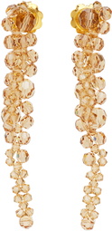 Simone Rocha Brown Short Pierce Drip Earrings