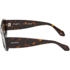 ALAÏA Brown Rectangular Sunglasses