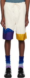 Marni Beige Embroidered Shorts