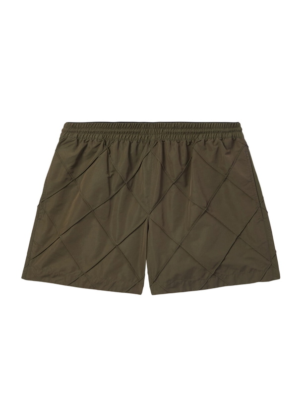 Photo: Bottega Veneta - Straight-Leg Short-Length Tech-Faille Swim Shorts - Green